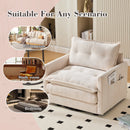 UNITED WE WIN Swivel Barrel Chair - Mid Century Modern Chair, Thick Padded Arm Chair with Solid Metal Base, Comfortable Single Sofa Chair, Swivel Accent Chair for Living Room Bedroom
