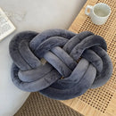 DecorBites™ Blue Handmade Knot Throw Pillows for Couch - Soft Decorative Comfort Pillow