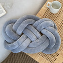 DecorBites™ Blue Handmade Knot Throw Pillows for Couch - Soft Decorative Comfort Pillow