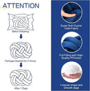 DecorBites™ Blue Handmade Knot Throw Pillows for Couch - Soft Decorative Comfort Pillow