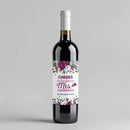 Deep Pinks Bridal Shower Wine Label