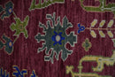 Purple, Green and Blue Hand knotted Traditional Oushak 9x12 wool Area Rug