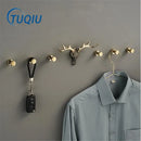 DecorBites™ Brass Wall Mount Robe Hooks for Bathroom and Door - Towel, Hat, Coat Holder