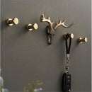 DecorBites™ Brass Wall Mount Robe Hooks for Bathroom and Door - Towel, Hat, Coat Holder