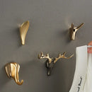 DecorBites™ Brass Wall Mount Robe Hooks for Bathroom and Door - Towel, Hat, Coat Holder