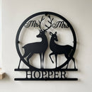 Custom Metal Wall Art - Personalized Mr and Mrs Sign