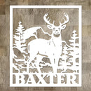Deer Family Name Sign