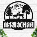 Custom Deer Landscape Sign