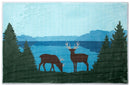 Deer Scene Indoor Doormat Rug