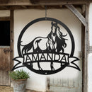 Custom Metal Wall Art - Personalized Horse Monogram Sign