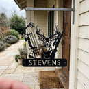 Custom Metal Wall Art - Personalized Buck Monogram Sign