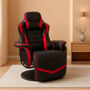 900 Gaming Recliner Red With Adjustable Leg Rest Cupholder
