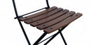 Dijon Folding Chair - Stackable -European Chestnut Wood Clear Coated Slats - Set of two closed view