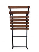 Dijon Folding Chair - Stackable -European Chestnut Wood Clear Coated Slats - Set of two folded view