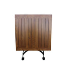 DemarForge Folding Square Table 4114 - Stackable - European Chestnut Wood Clear Coated folded view