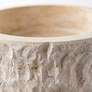 Denizli Beige Travertine Round Vessel Sink - 16x16x6" - Honed and Chiseled