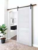 Veregio 7411 Matte White Barn Door and Black Rail