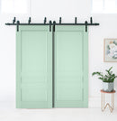 Veregio 7411 Oliva Double Barn Door and Black Bypass Rail