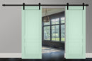 Veregio 7411 Oliva Double Barn Door and Black Rail