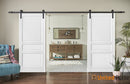 Lucia 31 White Silk Double Barn Door | Black Rail