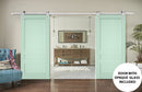 Veregio 7411 Oliva Double Barn Door and Silver Finish Rail