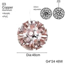 Designer luxury chalice gold petal pendant light for living room