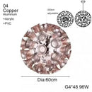 Designer luxury chalice gold petal pendant light for living room