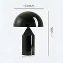 Designer mushroom desk lamp black & gold pencil light bedroom
