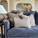 Arlet Floral Block Printed Pillow Cover | Light Brown