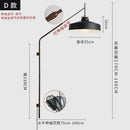 Designer red & gold swing arm wall lamp bedroom reading light