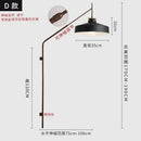 Designer red & gold swing arm wall lamp bedroom reading light
