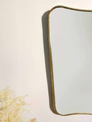 Butterfly Mirror - Italian Curved Antique Brass Mirror