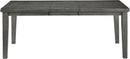 Hallanden Modern Farmhouse Butterfly Extension Dining Table Dark Gray