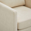 30.7"W Square Upholstered Swivel Accent Chair and Comfy Accent Single Sofa Chair, 360 Degree Club Chair, Lounge Armchair for Living Room Bedroom Apartment Nursery.Beige