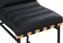 Black Vegan Leather Counter Stool 18W X 24D X 37.5H