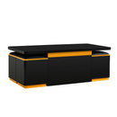 [Video Provided] U-Can Lift-Top Coffee Table with 4 Storage Stools, Modern Space Saving Center Table with Foldable Top, Multi-Functional Adjustable Coffee Table for Living Room
