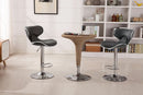 Masaccio Grey Leatherette Airlift Swivel Barstool Set of 2