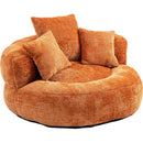 COOLMORE Lazy Sofa Durable Comfort Lounger High Back Bean Bag Chair Couch With Three Pillows for Adults and Kids, Indoor & Outdoor,  Single Gaming Sofa Chair For Bedroom,Office (Orange Chenille)