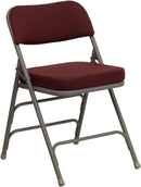 Hercules Folding Chairs Cushioned Burgundy Set of 2