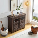 2 Doors Cabinet Large Buffet Sideboard Cabinet Bar Wine Cabinet for Entryway Living Room Buffet Cabinet Table Coffee Bar Wine Bar Storage Cabinet for Dining Room Espresso