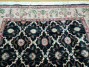 6' X 9' Handmade India Floral Oriental Wool Rug Carpet Hand Knotted Nice Black