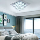 Crystal Square LED Ceiling Light Two Layer Flush Mount