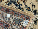Persian Kashan Rug 10x14, Bone - Beige and Blue, Allover Pattern, Traditional Persian Carpet, Fine 260 KPSI