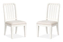 Willowbrook - Upholstered Side Chair With Wood Slat Back (Set of 2) - Egg Shell White