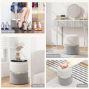 Gray Nesting Storage Ottomans With Hidden Capacity