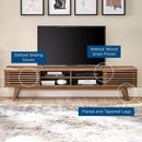 70 Inch Mid Century Modern Walnut TV Stand Console