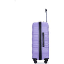 Expandable 3 Piece Luggage Sets PC Lightweight & Durable Suitcase with Two Hooks, Spinner Wheels, TSA Lock, (21/25/29) Purple