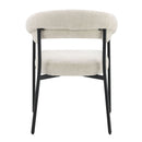 Jirina - Chenille Arm Chair (Set of 2) - Beige & Black