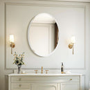 20x28 Inch Oval Frameless Bathroom Mirror Beveled Edge