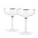 Copper Rim Crystal Coupe Set